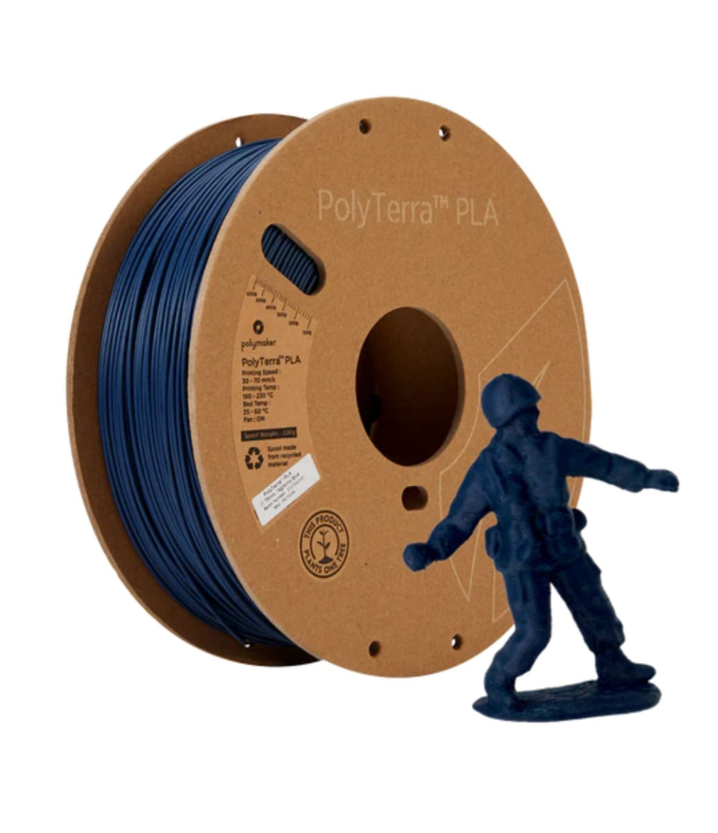 Filamento PolyTerra PLA Azul militar 175mm 1Kg
