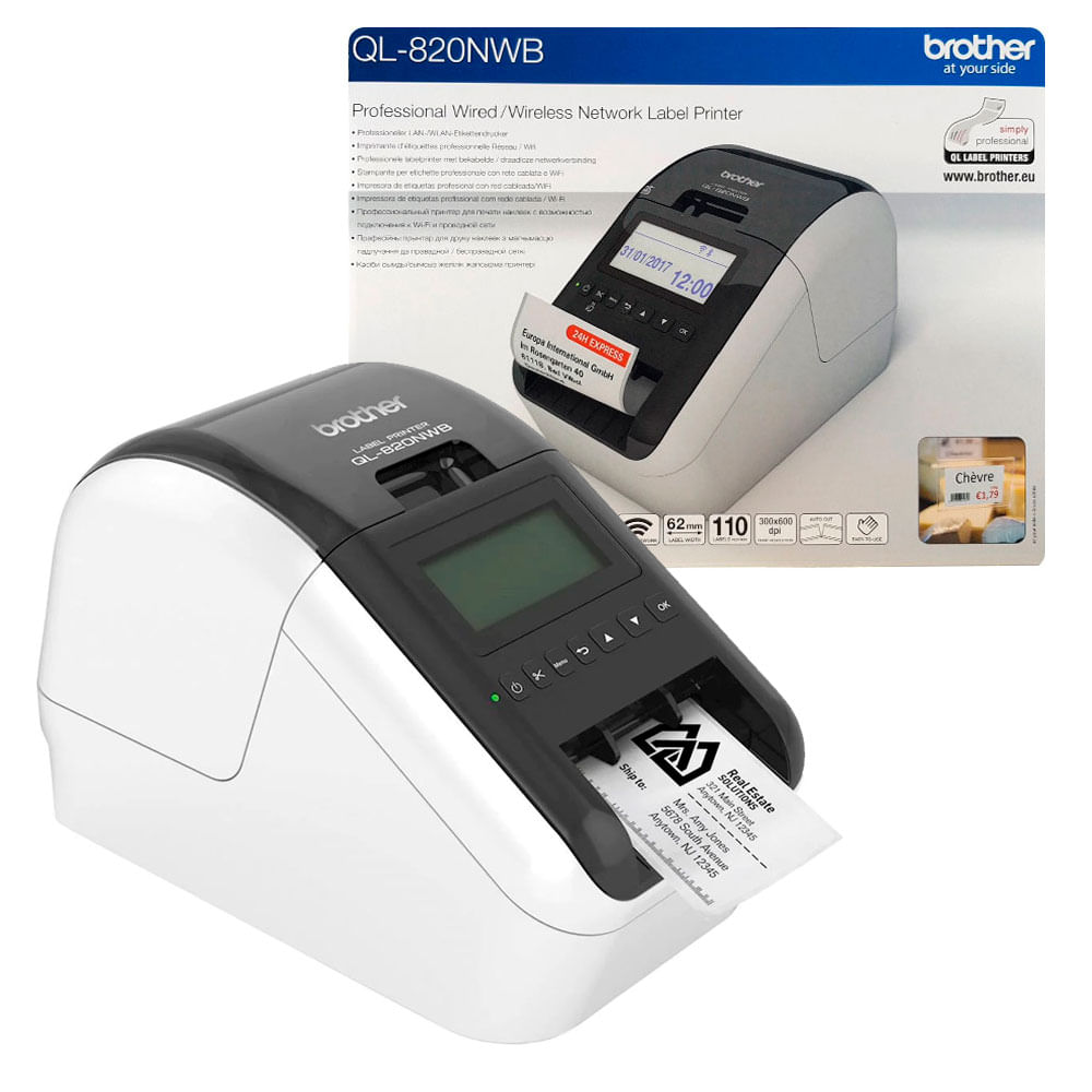 Imagen 2 del producto Etiquetadora de etiquetas brother ql-820nwb wifi bluetooth