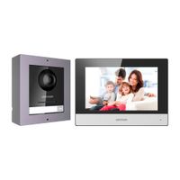 Kit videoportero IP, Hikvision, DS-KIS602, 2 MPx, monitor LCD 7”, tarjeta SD 16GB, + switch POE