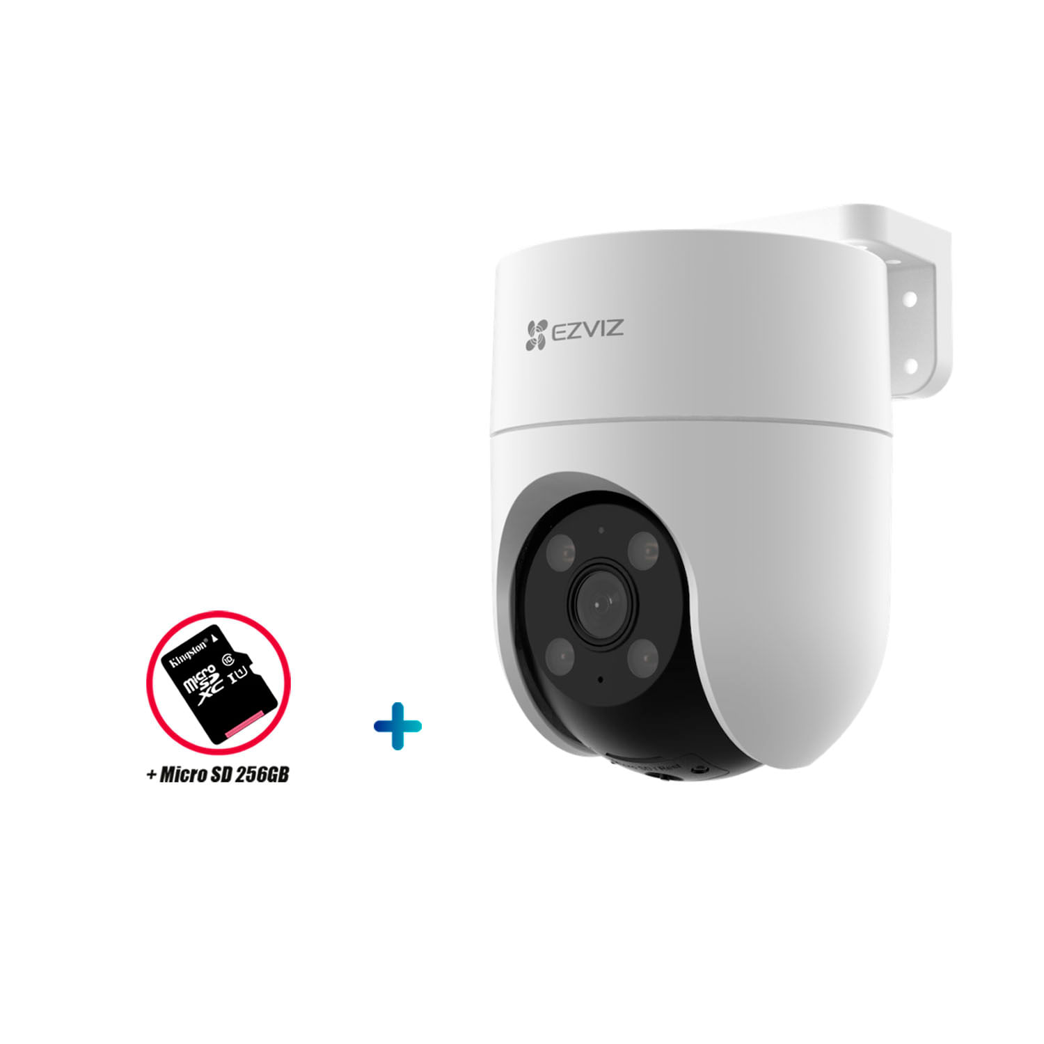 Cámara Seguridad Wifi Ezviz H8C Smart 1080P 360° + Micro SD 256GB