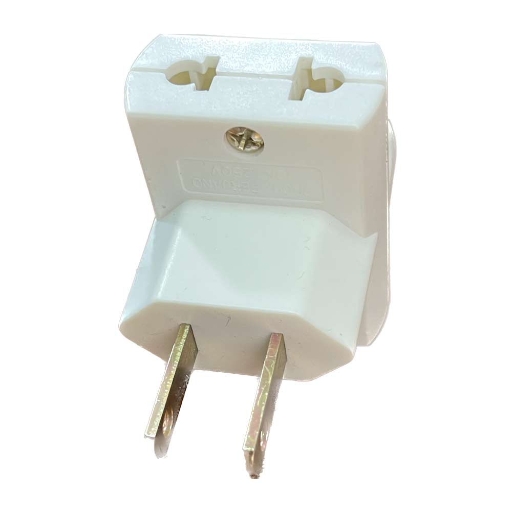 Imagen 2 del producto Enchufe triple de derivación EPEM espigas planas, blanco