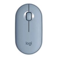 Reacondicionado:Mouse inalámbrico Logitech Pebble M350 bluetooth, 1000 dpi, 3 botones, usa pila, azul