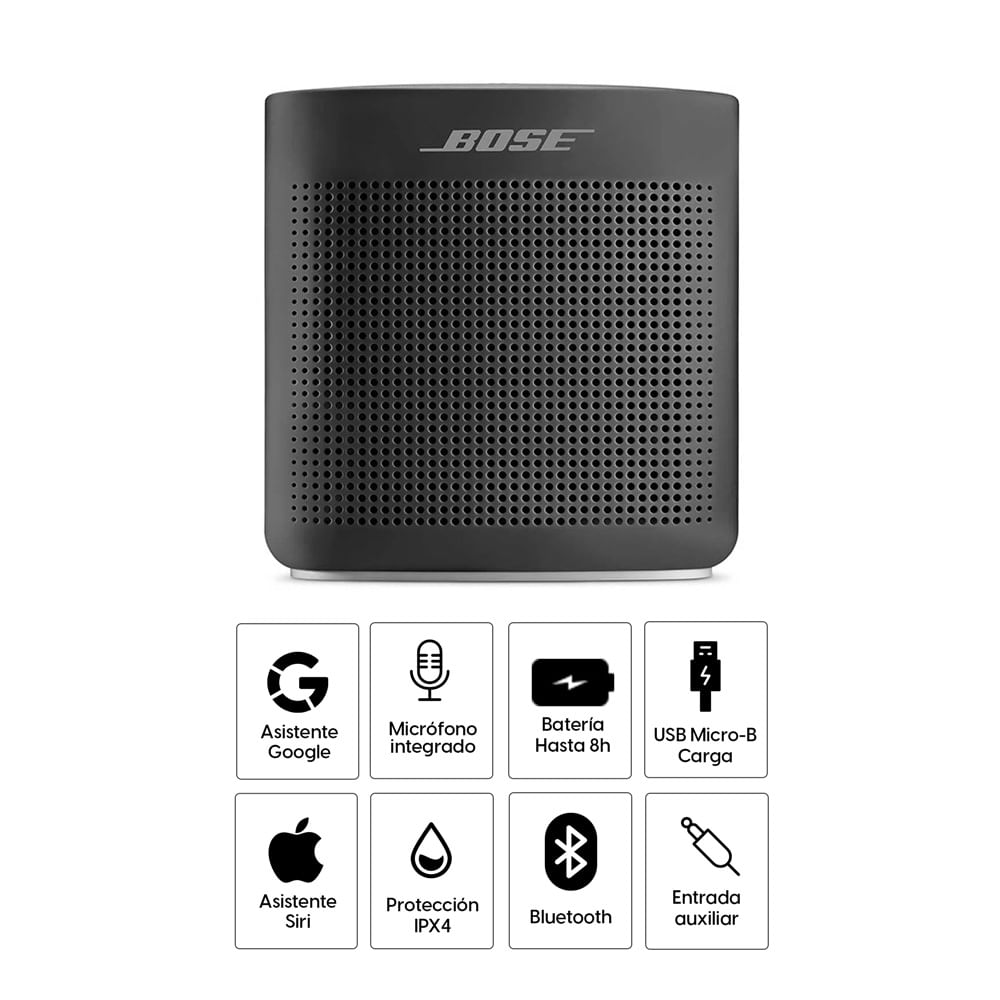 Imagen 2 del producto Reacondicionado:Parlante bluetooth Bose Soundlink Color II IPX4, máx. 8 horas, negro