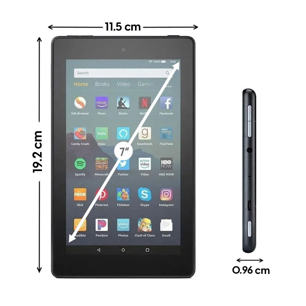 Imagen 2 del producto Reacondicionado:Tablet Amazon Fire 7""  16GB, 1GB RAM, cámara principal 2MP y frontal 2MP, MediaTek 8163, negro