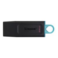 Reacondicionado: Memoria USB 3.2 Kingston Data Traveler Exodia DTX 64GB de capacidad, negro