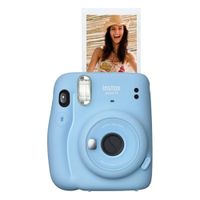 Cámara instantánea Fujifilm Instax mini 11 enfoque automático, lente 60mm, celeste