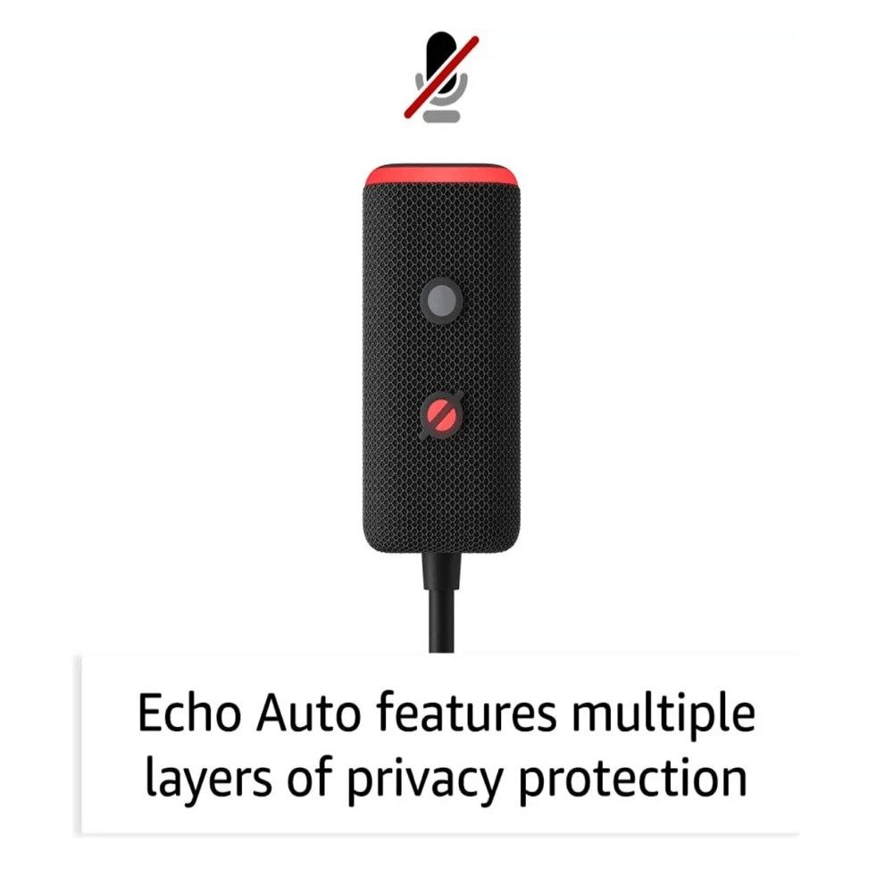 Imagen 2 del producto Parlante inteligente Amazon Echo Auto (2.ª generación, modelo de 2022) con soporte ajustable para la rejilla de ventilación negro