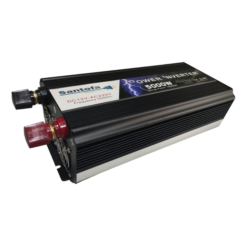 Imagen 1 del producto Inversor De Corriente 12v A 220v 5000w 1 Usb 2 Sockets Lcd SANTOFA