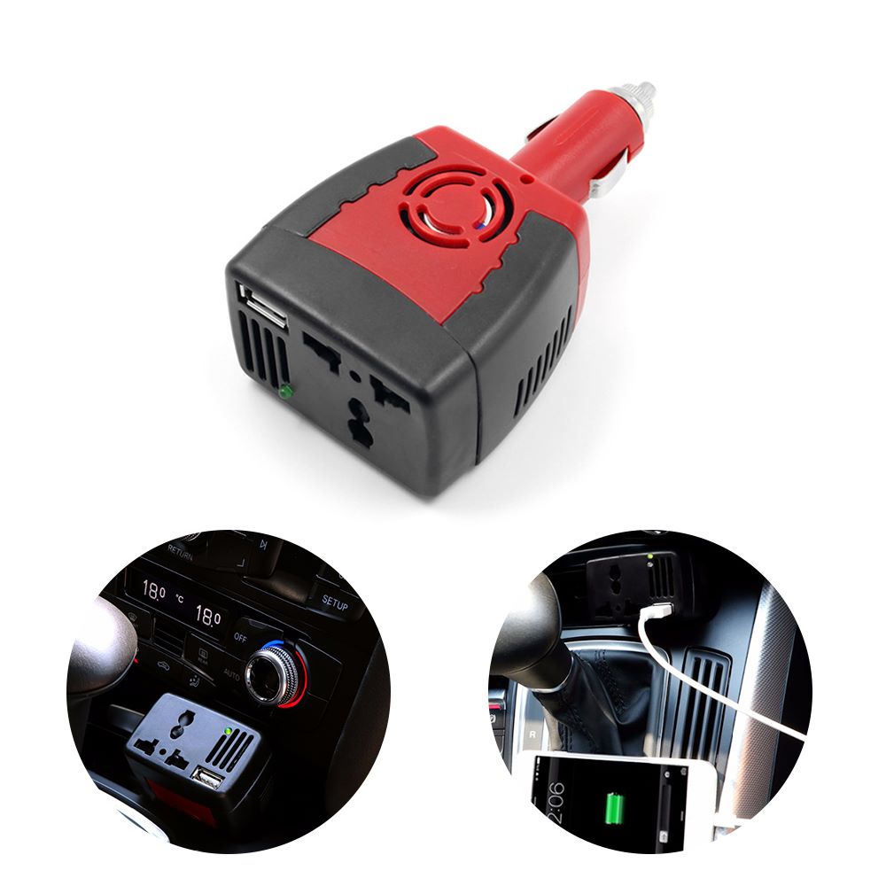 Inversor de Corriente Para Auto De 12v A 220v Usb 150w cargador 21A