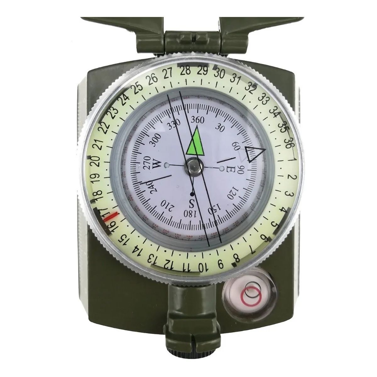 Imagen 2 del producto Brújula Santofa lensática, prismática, profesional estilo militar, verde