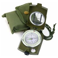 Brújula Santofa lensática, prismática, profesional estilo militar, verde