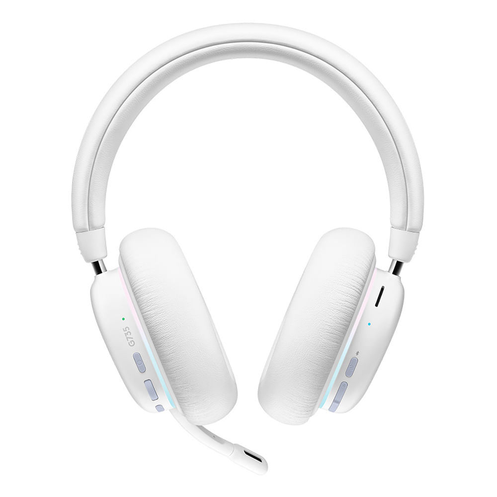 Imagen 2 del producto Audífonos Logitech G735 con micrófono, Lightspeed/bluetooth, RGB, blanco