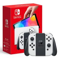 Nintendo Switch OLED 64GB, pantalla 7” + audio mejorado + puerto LAN, blanco