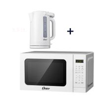 Combo Oster: Horno microondas POGME2701 700w, 20 litros, 6 programas + Hervidor BVSTKT35W 2200w, 2.5 litros
