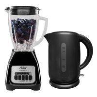 Combo Oster: Licuadora BLSTKAG-BPB 550w, 1.5 litros, 2 velocidades + pulsador + Hervidor BVSTKT3101 1850w, 1.7 litros