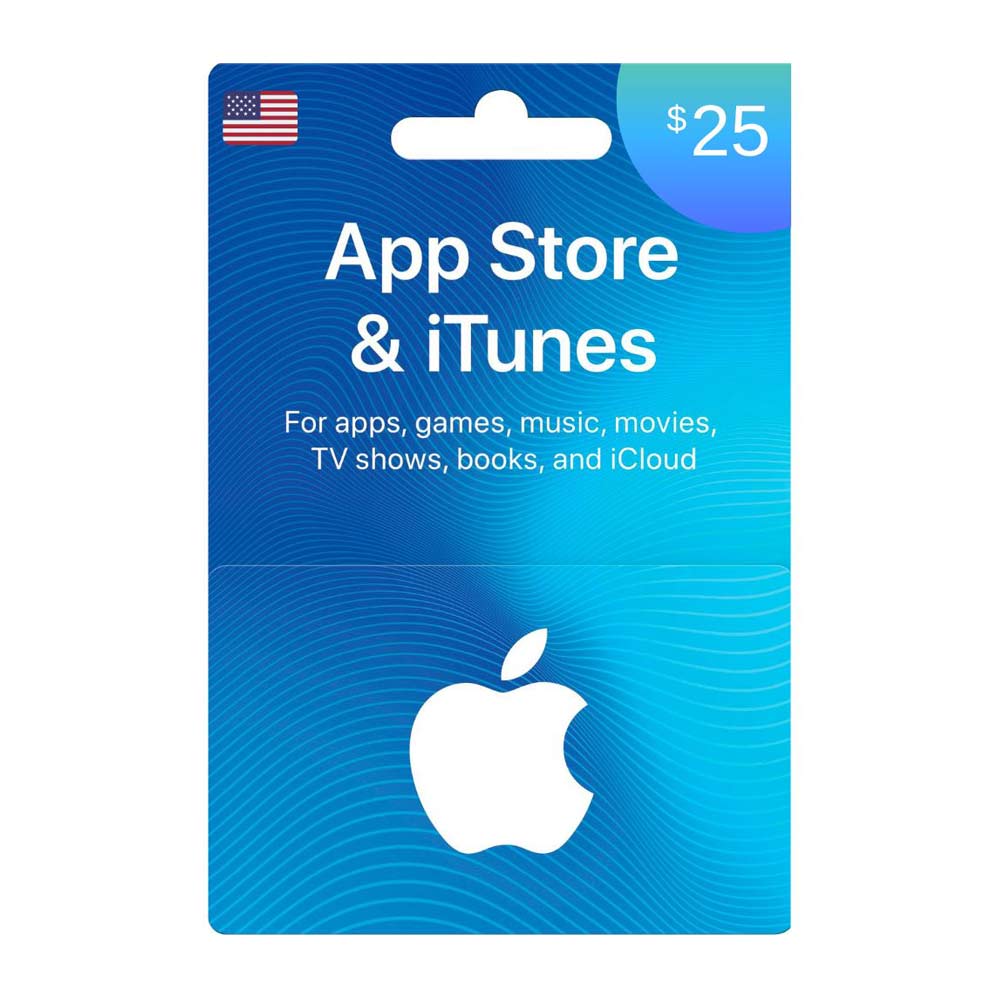Tarjeta de regalo iTunes $25 USD USA digital