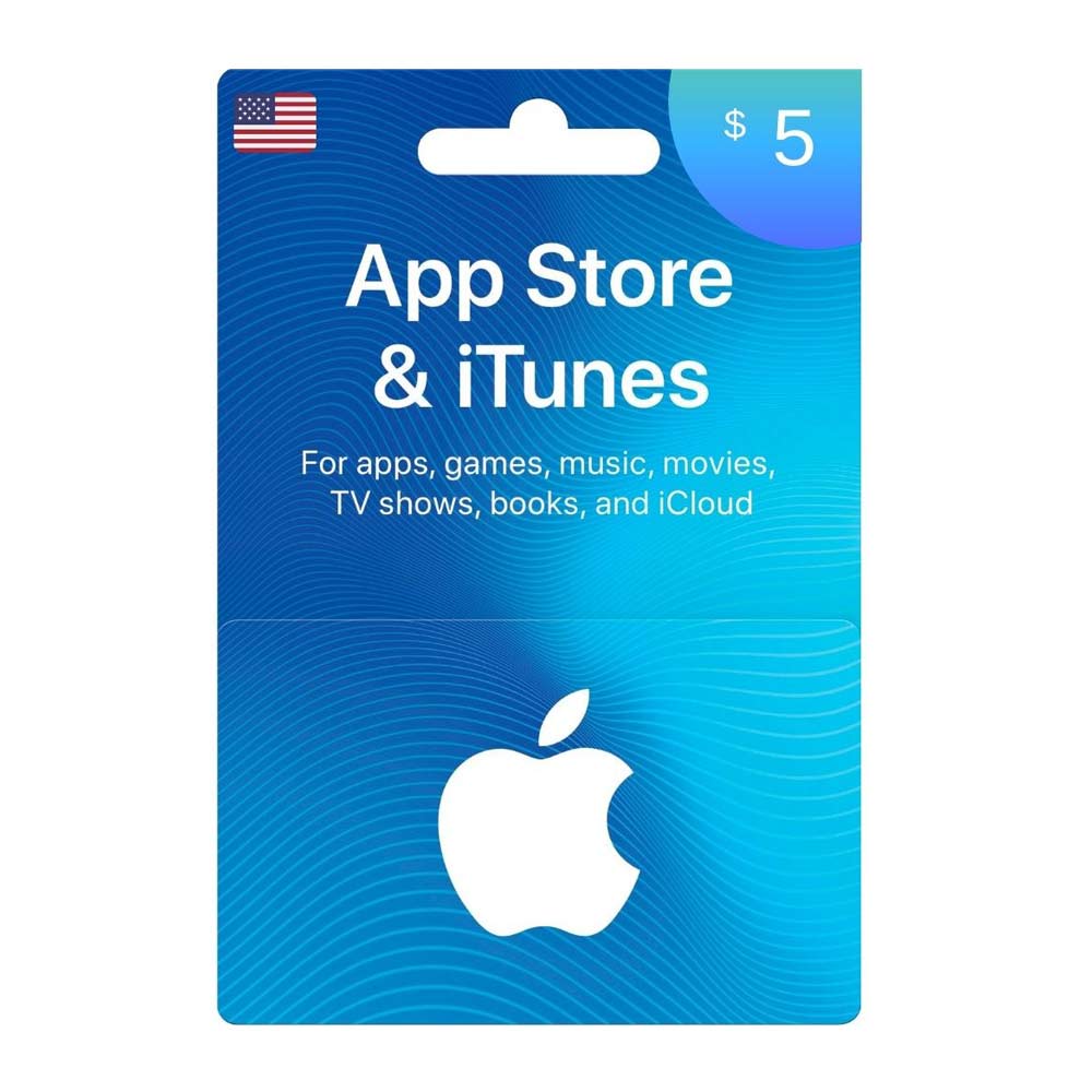 Tarjeta de regalo iTunes $5 USD USA digital