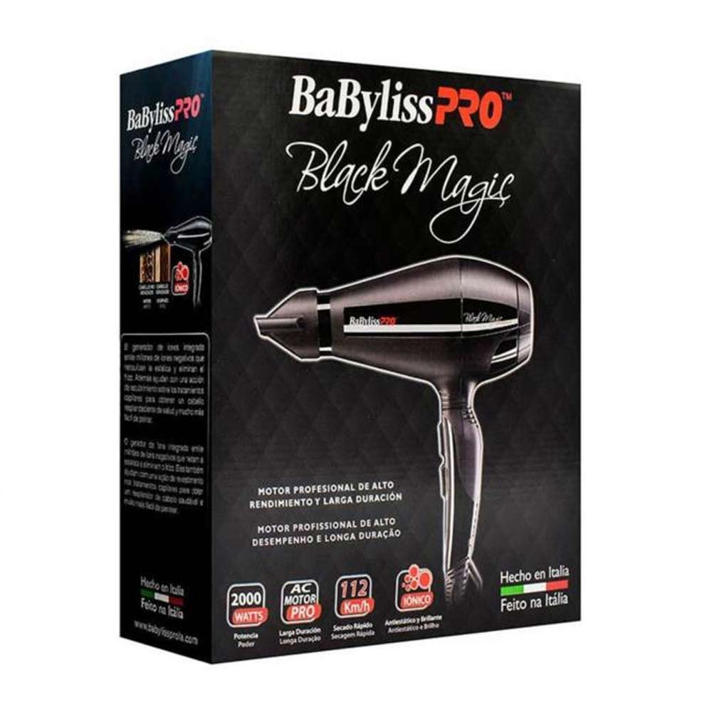Imagen 2 del producto Secador de cabello Babyliss Pro Black Magic 2000W, 2 niveles de velocidad, 3 niveles de temperatura, negro