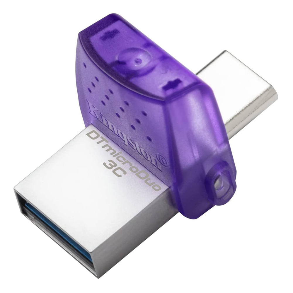 Memoria MicroDuo 3C USB/TIPO-C 3.2 G1 64GB Kingston Data Traveler, lila