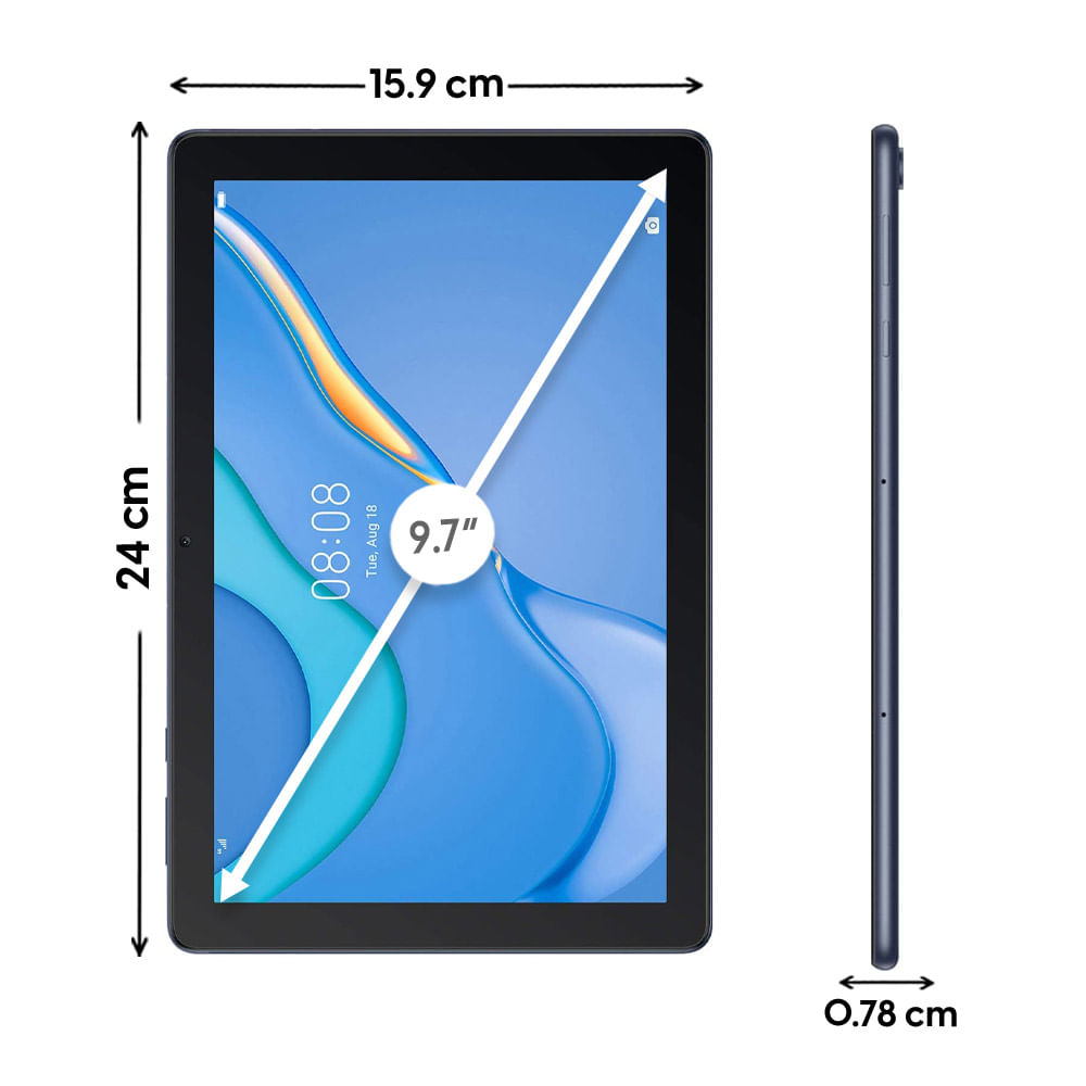 Imagen 2 del producto Reacondicionado: Tablet Huawei MatePad T10, 9.7"", 32GB, 2GB RAM, cámara principal 5MP y frontal 2MP, Kirin 710A, 5100 mAh, EMUI 10.1, azul profundo