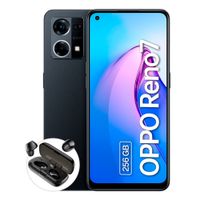 Celular Oppo Reno 7 256GB, 8GB RAM, cámara principal 64MP+ 2MP + 2MP, frontal 32MP, 6.43”,negro + Earphones TH-ES52