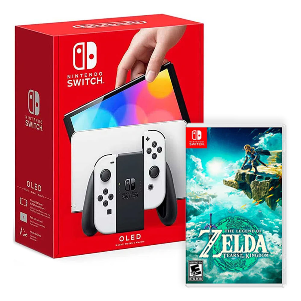 Consola Nintendo Switch Oled 64GB, blanco + The Legend Of Zelda Tears Of The Kingdom