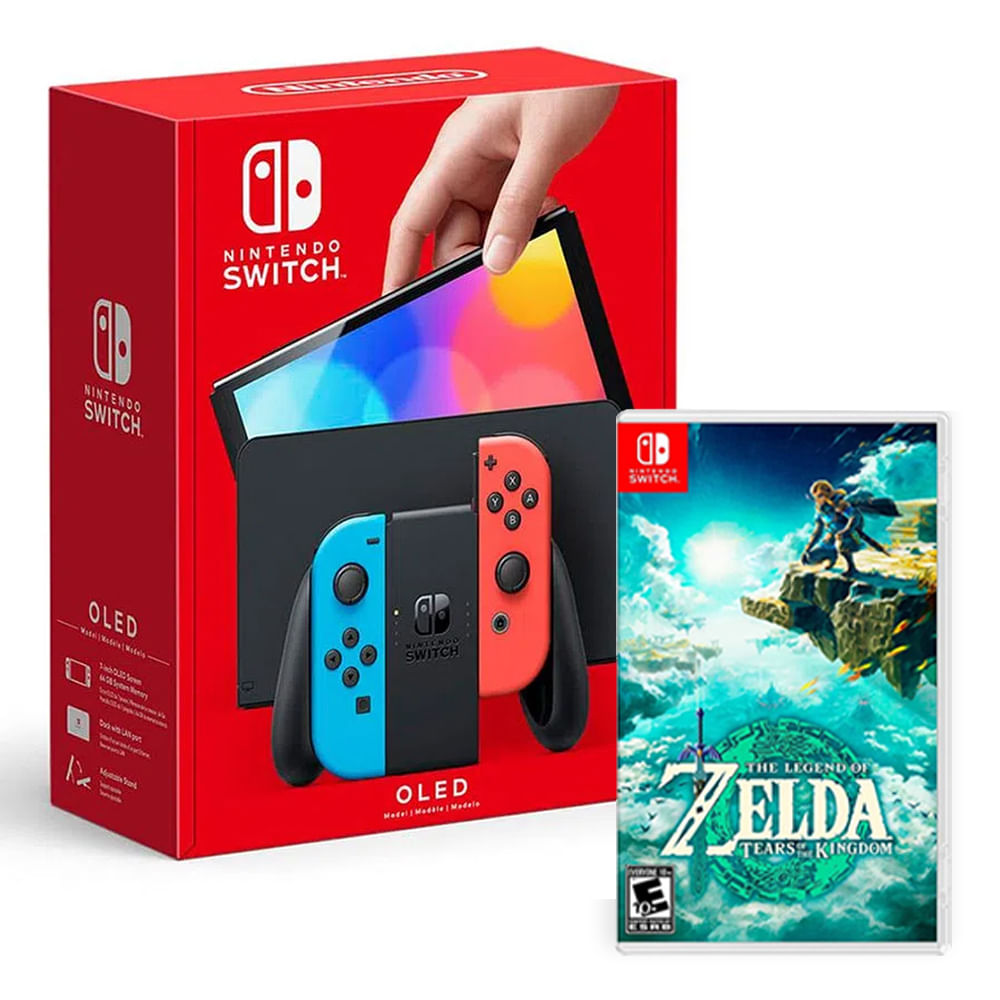 Consola Nintendo Switch Oled Neón + The Legend Of Zelda Tears Of The Kingdom