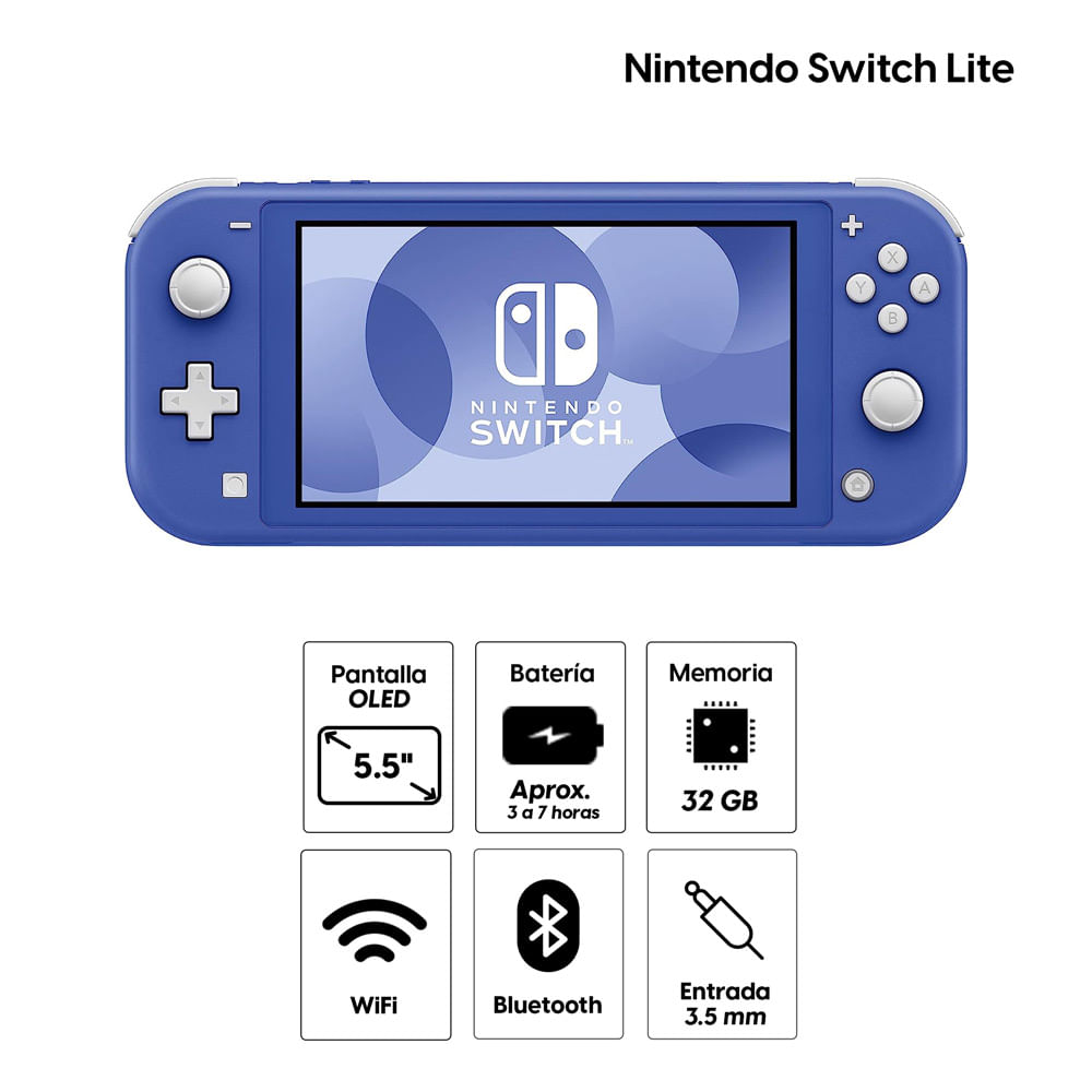 Imagen 2 del producto Consola Nintendo Switch Lite 32GB, azul