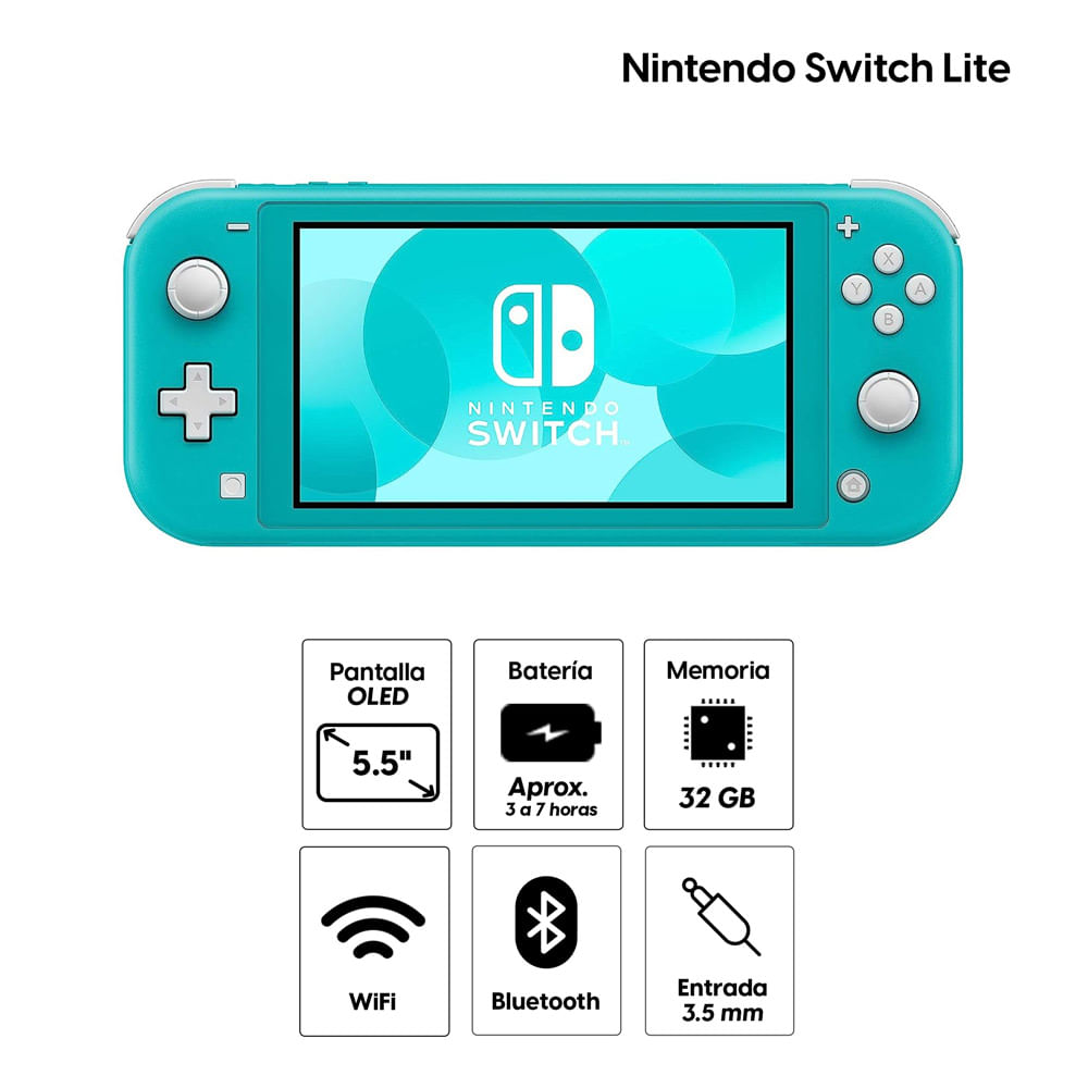 Imagen 2 del producto Consola Nintendo Switch Lite 32GB, Turquesa