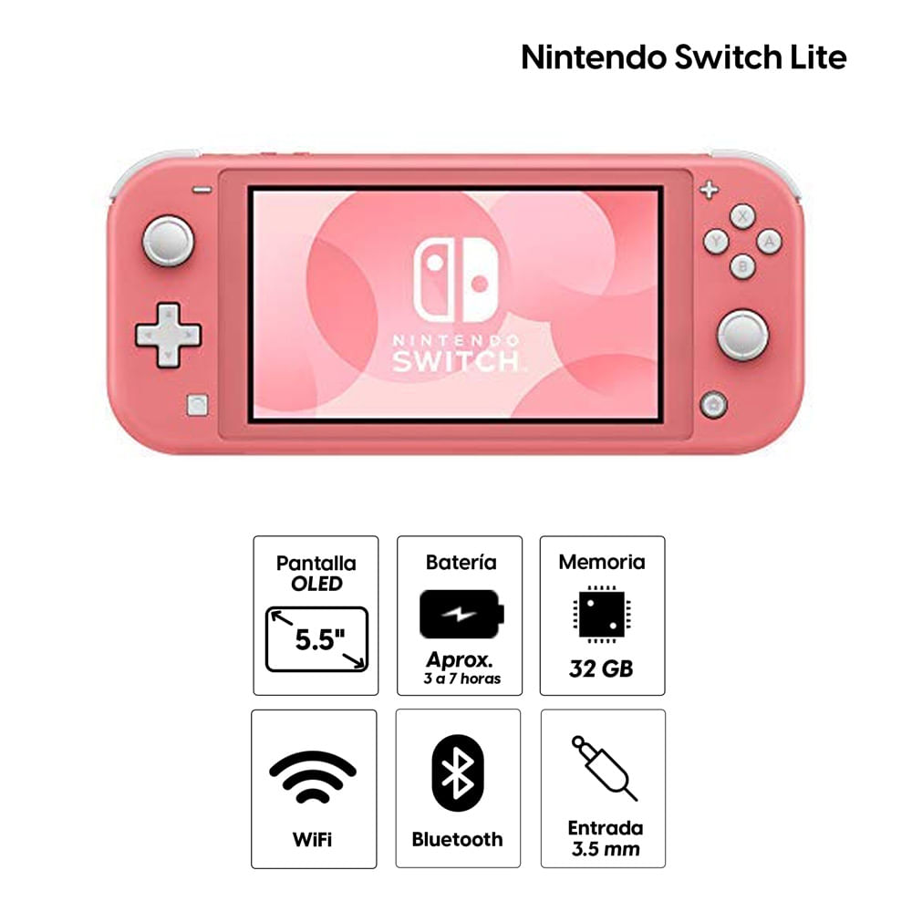 Imagen 2 del producto Consola Nintendo Switch Lite 32GB, Coral