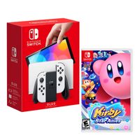 Consola Nintendo Switch Oled 64GB, blanco + Kirby Star Allies