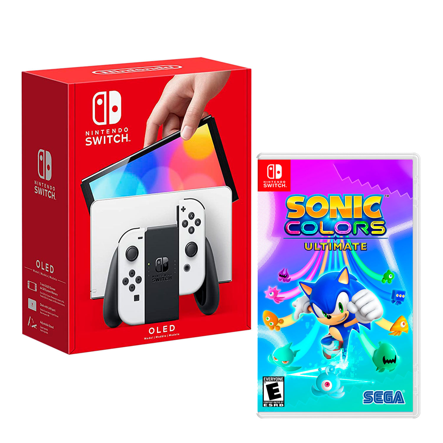 Imagen 1 del producto Consola Nintendo Switch Oled 64GB, blanco + Sonic Colors