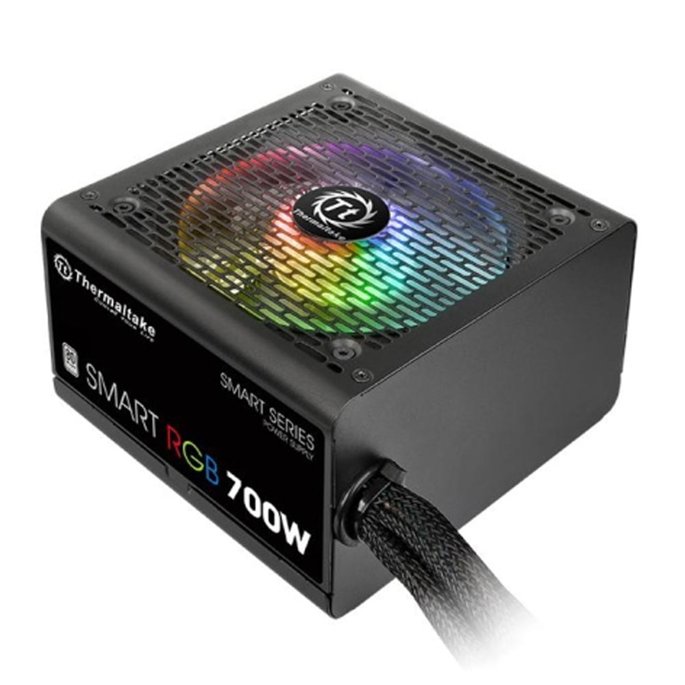 Imagen 2 del producto Fuente de poder Themaltake Smart RGB 700W, certificación 80PLUS