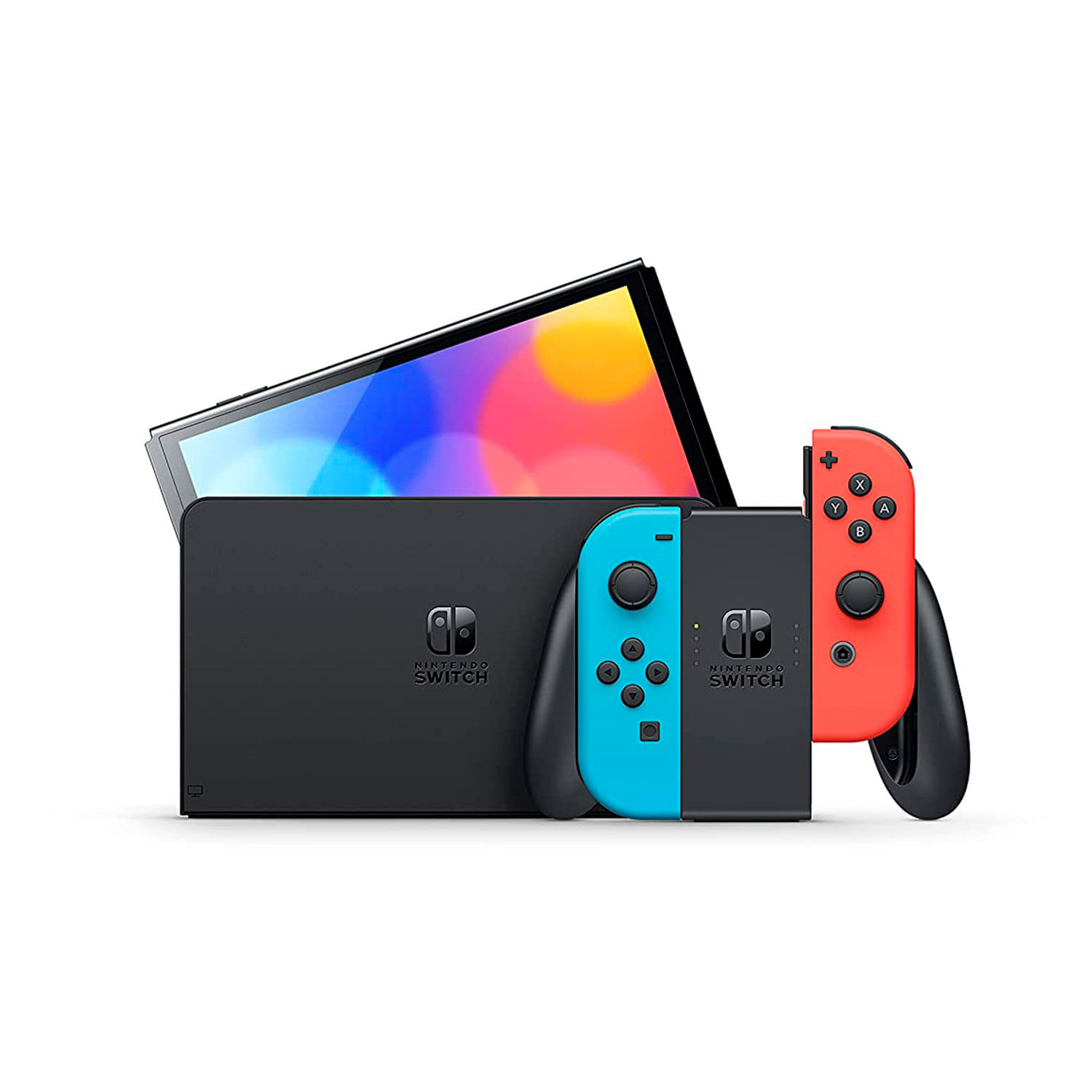Imagen 2 del producto Consola Nintendo Switch Oled 64GB, neón rojo y azul + Juego Mario Maker 2