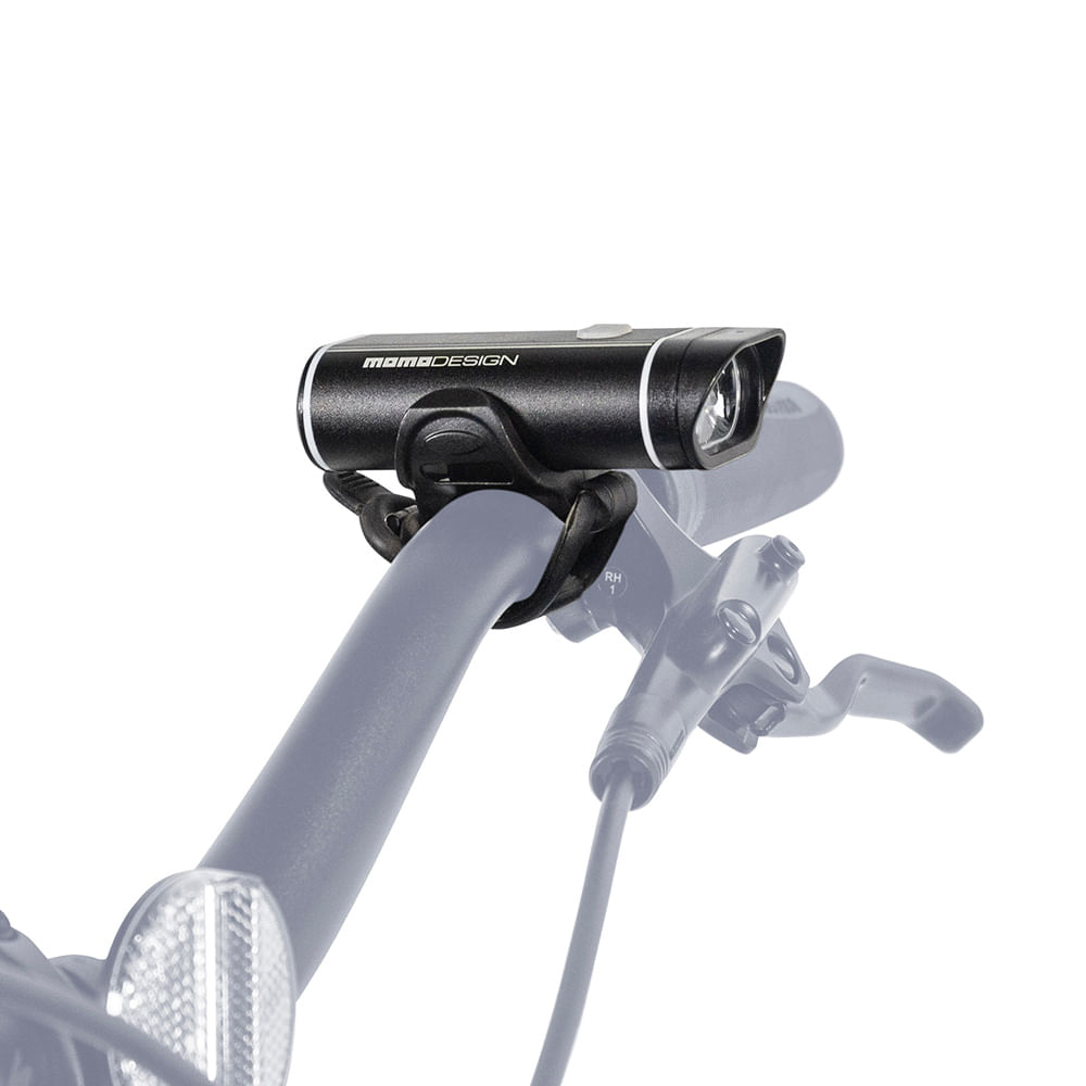 Imagen 2 del producto Luz delantera para Bicicletas Momo Design, doble LED, duración 6 horas, carga 2 horas, negro