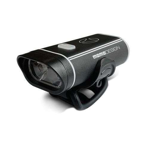 Luz delantera para Bicicletas Momo Design, doble LED, duración 6 horas, carga 2 horas, negro