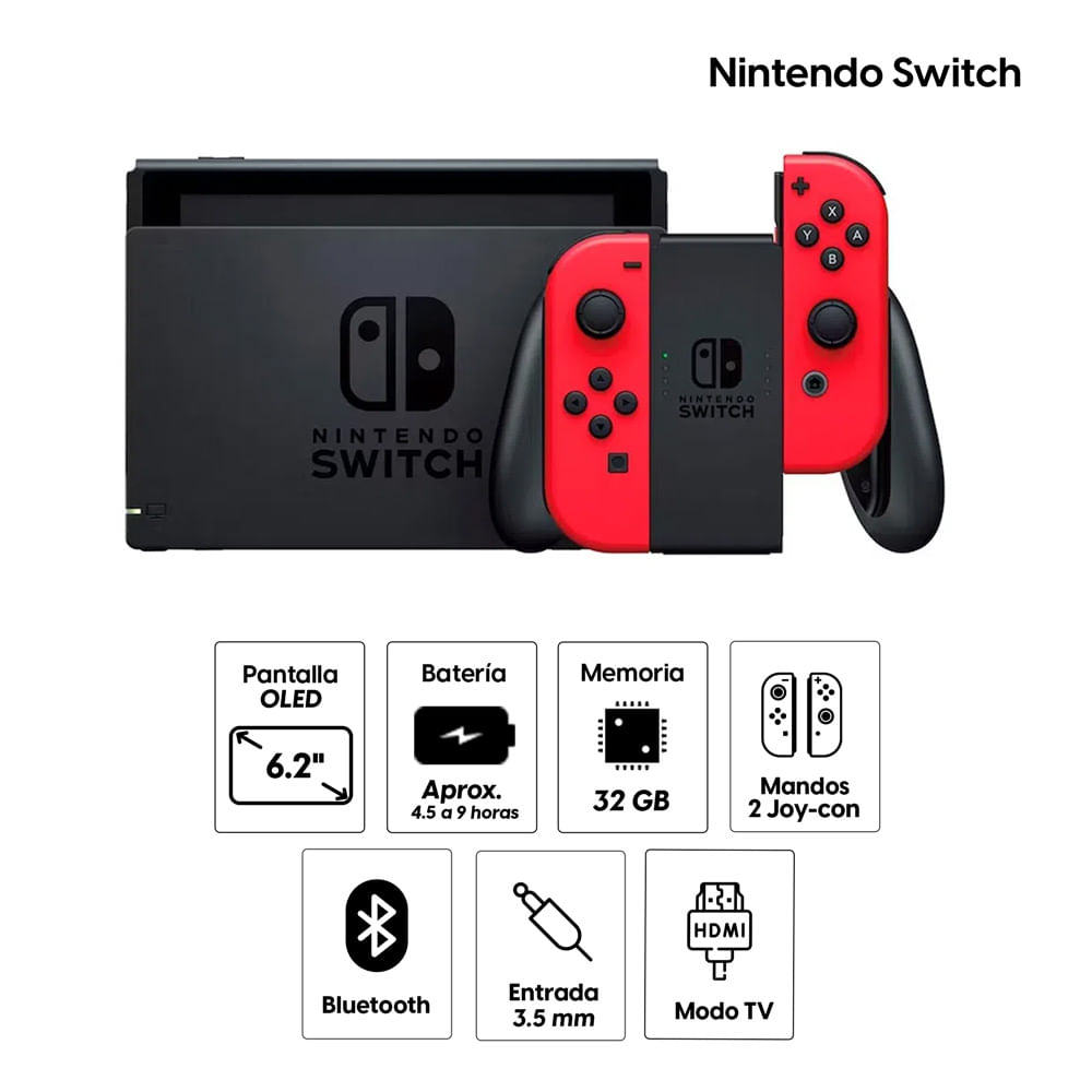Imagen 2 del producto Consola Nintendo Switch Mario Bundle + 1 Juego digital a elección