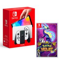 Consola Nintendo Switch Oled 64GB, blanco + Juego Pokémon Violet