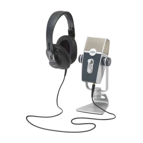 Pack de micrófono + audífonos AKG Podcaster Essentials USB tipo c, compatible PC