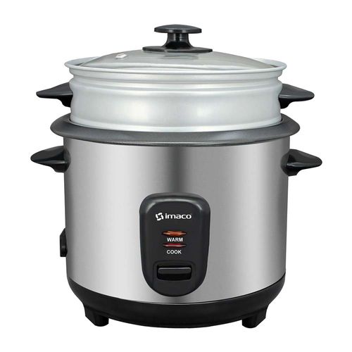 Olla arrocera Imaco IRC-281 900w, 2.8 litros, cuerpo de acero inoxidable, plateado