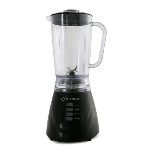 Licuadora Imaco BL4125 350w, 2 velocidades + pulsador, vaso de vidrio 1.25 litros, color negro