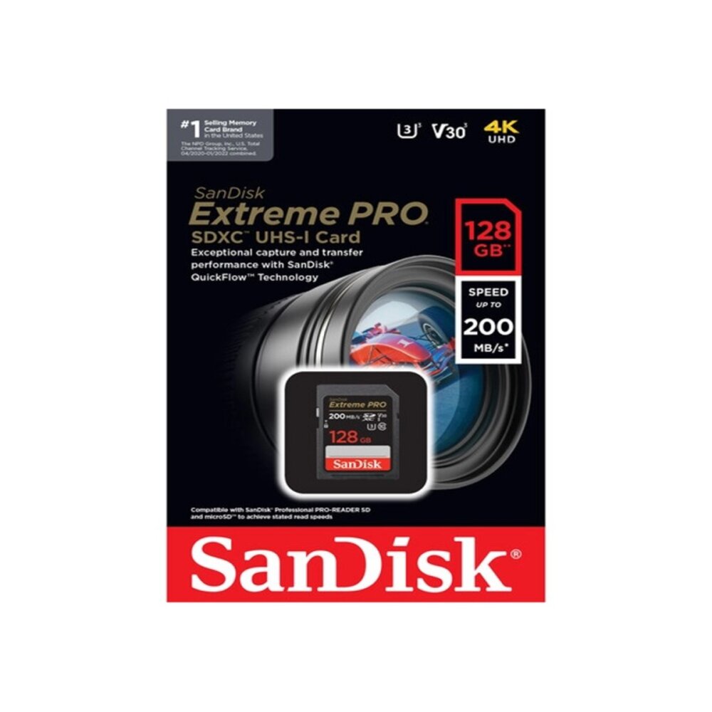 Imagen 1 del producto Memoria SANDISK 128GB EXTREME PRO SDXC UHS-I 200S