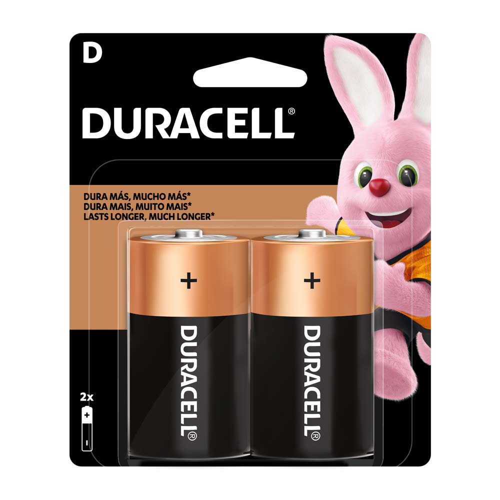 Pilas alcalinas Duracell tipo D x2 1.5V