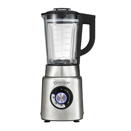 Licuadora Imaco BLS1417 1400w,  3 velocidades, vaso de vidro 1.7 litros, plateado