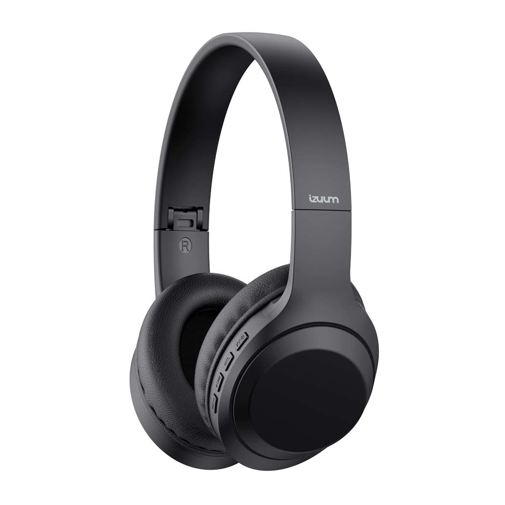 Audífonos bluetooth on ear Izuum Blackbeat 2 con almohadillas acolchadas, máx. 9 horas, control de música y llamadas, negro
