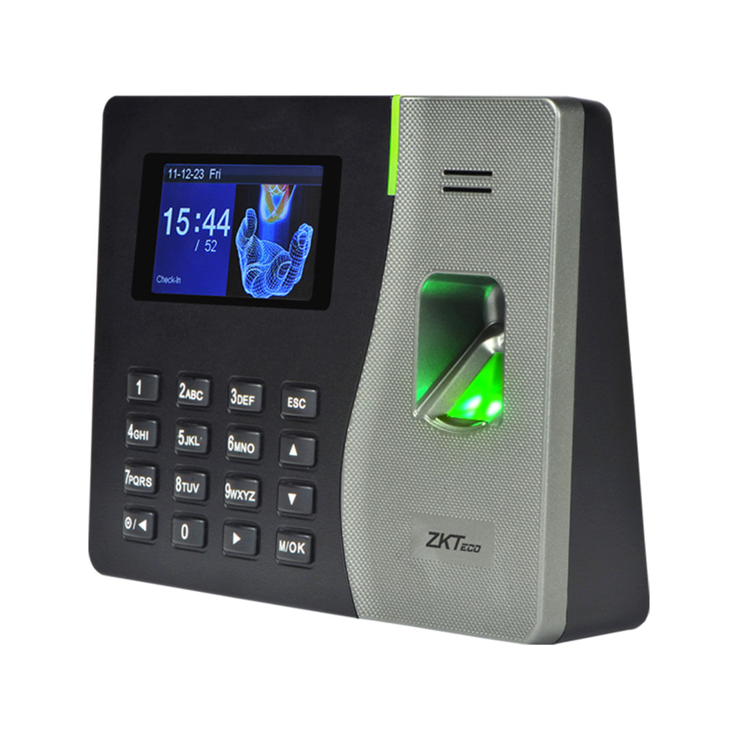 Control biométrico de asistencia y acceso Zkteco K20 PRO huella y tarjeta, con batería, pantalla 2.8", negro