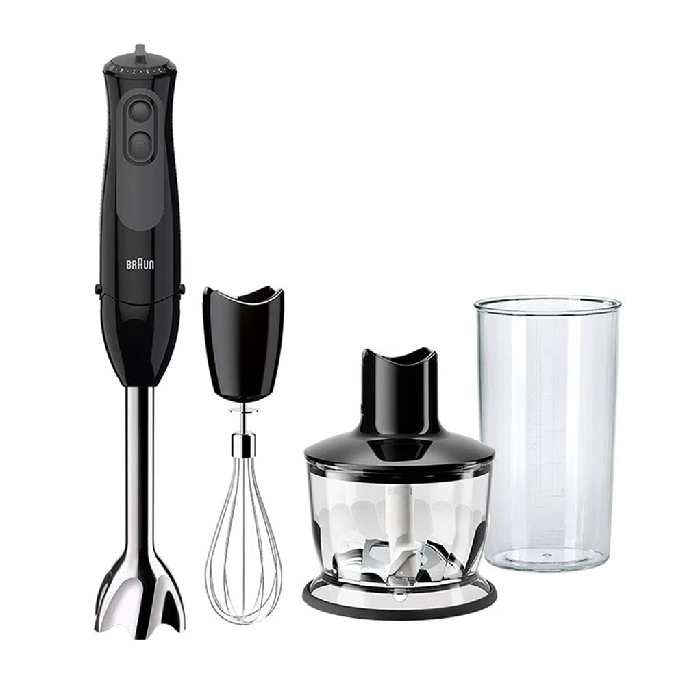 Batidora Braun MultiQuick 3 Vario MQ3135BK 900W, 11 velocidades, vaso 600 ml, negro