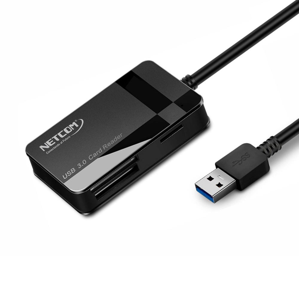 Lector de tarjetas NETCOM conector USB 3.0 a SD Micro/sd MMC CF MS/SDHC Micro MMC