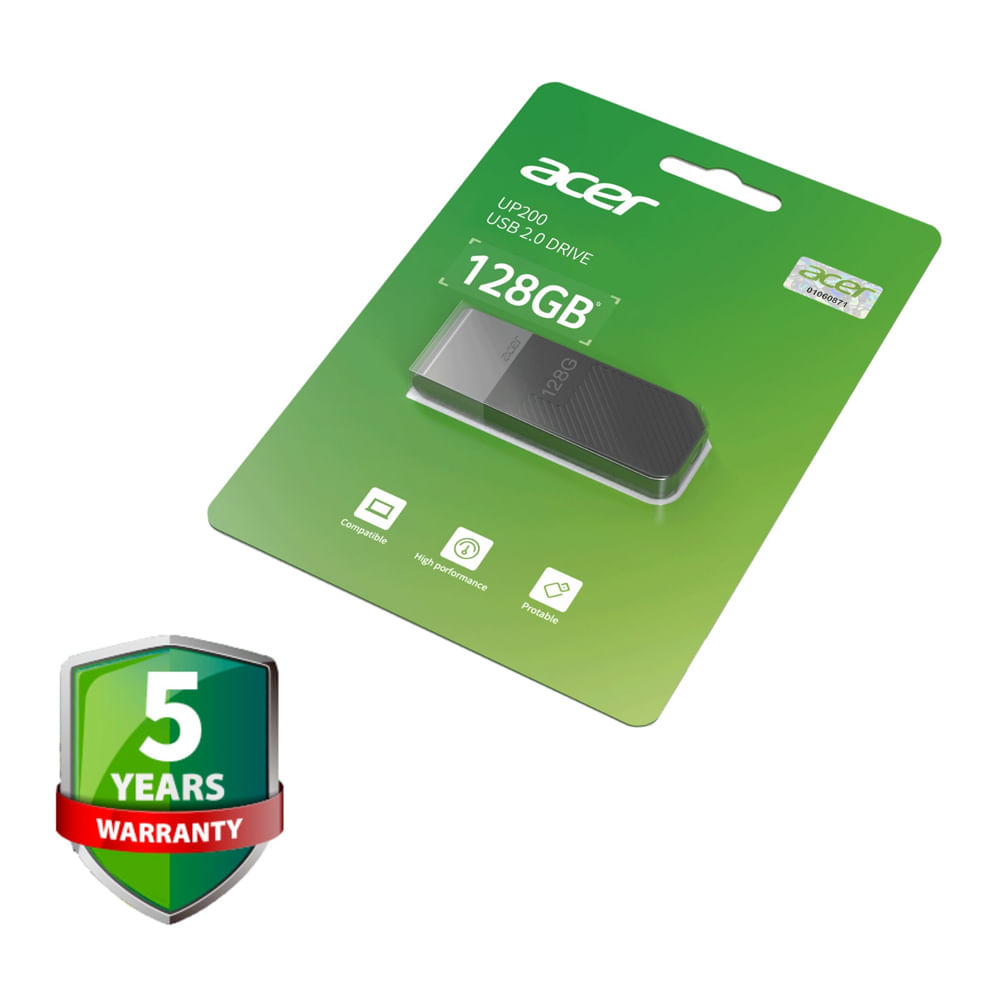 Imagen 2 del producto Memoria USB Acer 128GB UP201 2.0, negro