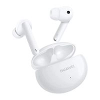 Reacondicionado: Audífonos bluetooth True Wireless Huawei Freebuds 4i dos micrófonos integrados, duración máx. 10 horas, carga inalámbrica Qi, blanco
